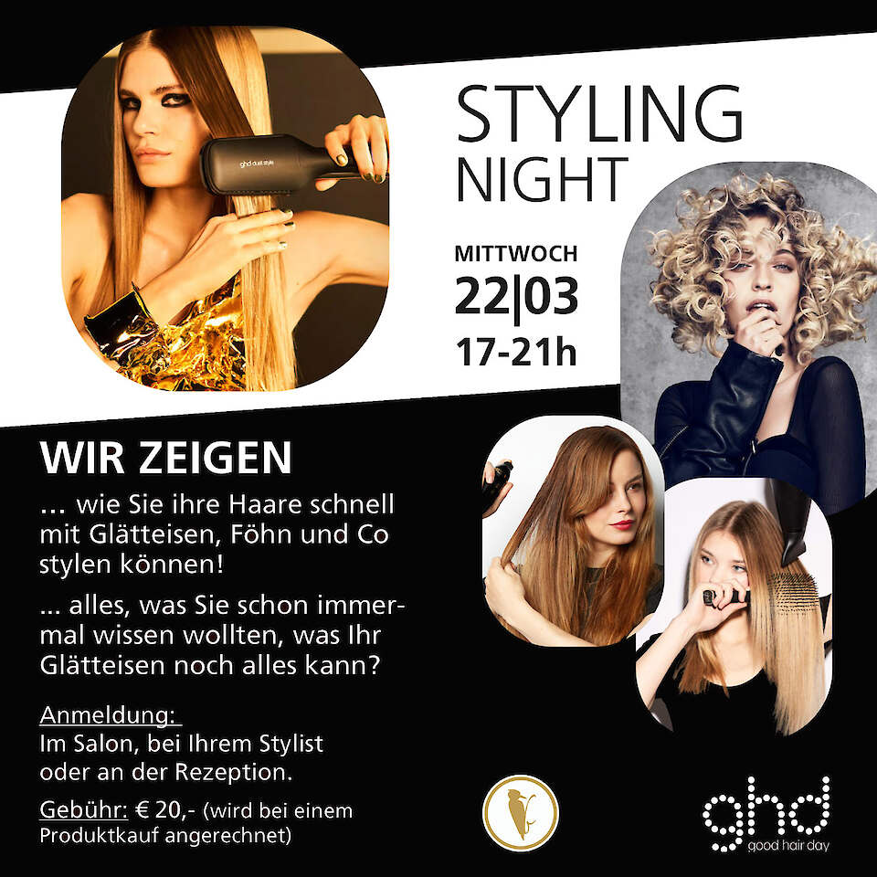 Styling Night am 22.03.2023 bei Hair-by-Specht