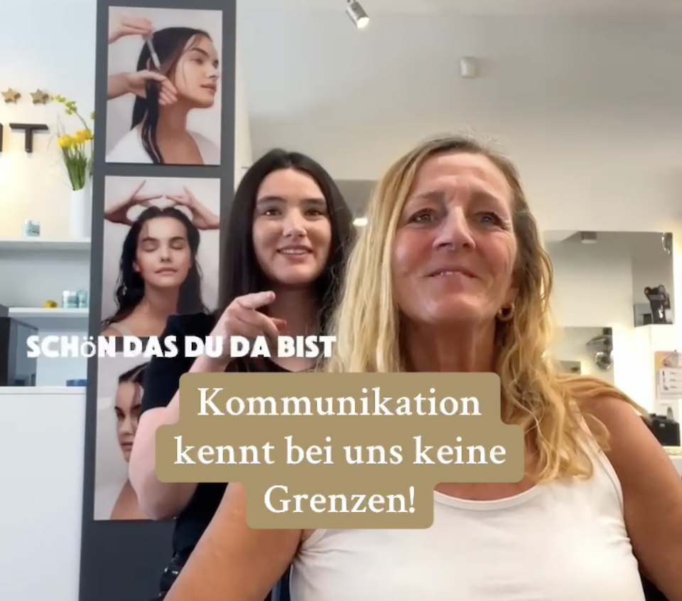 Friseurbesuch in deutscher Gebärdensprache