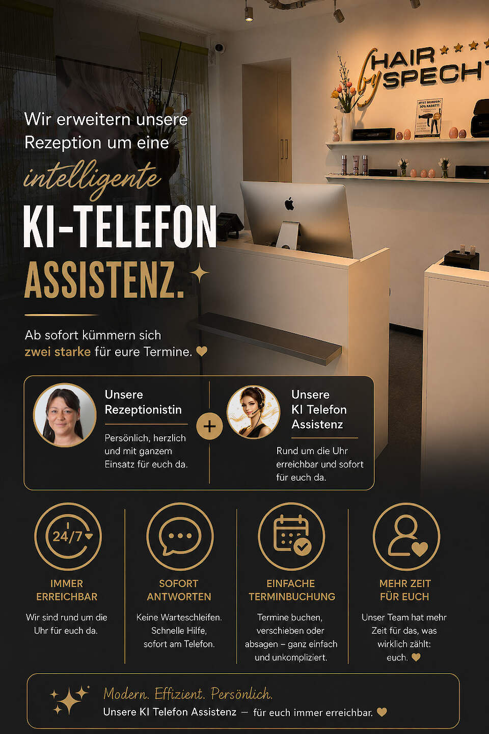 Einfach. Modern. Telefonisch erreichbar – rund um die Uhr.