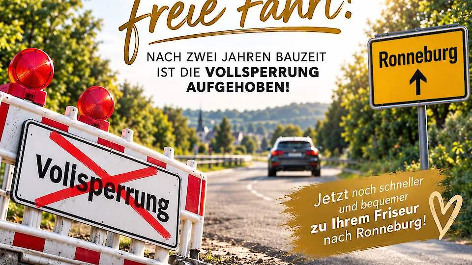 Wieder freie Fahrt zu Hair by Specht – Ihr Friseur in Ronneburg